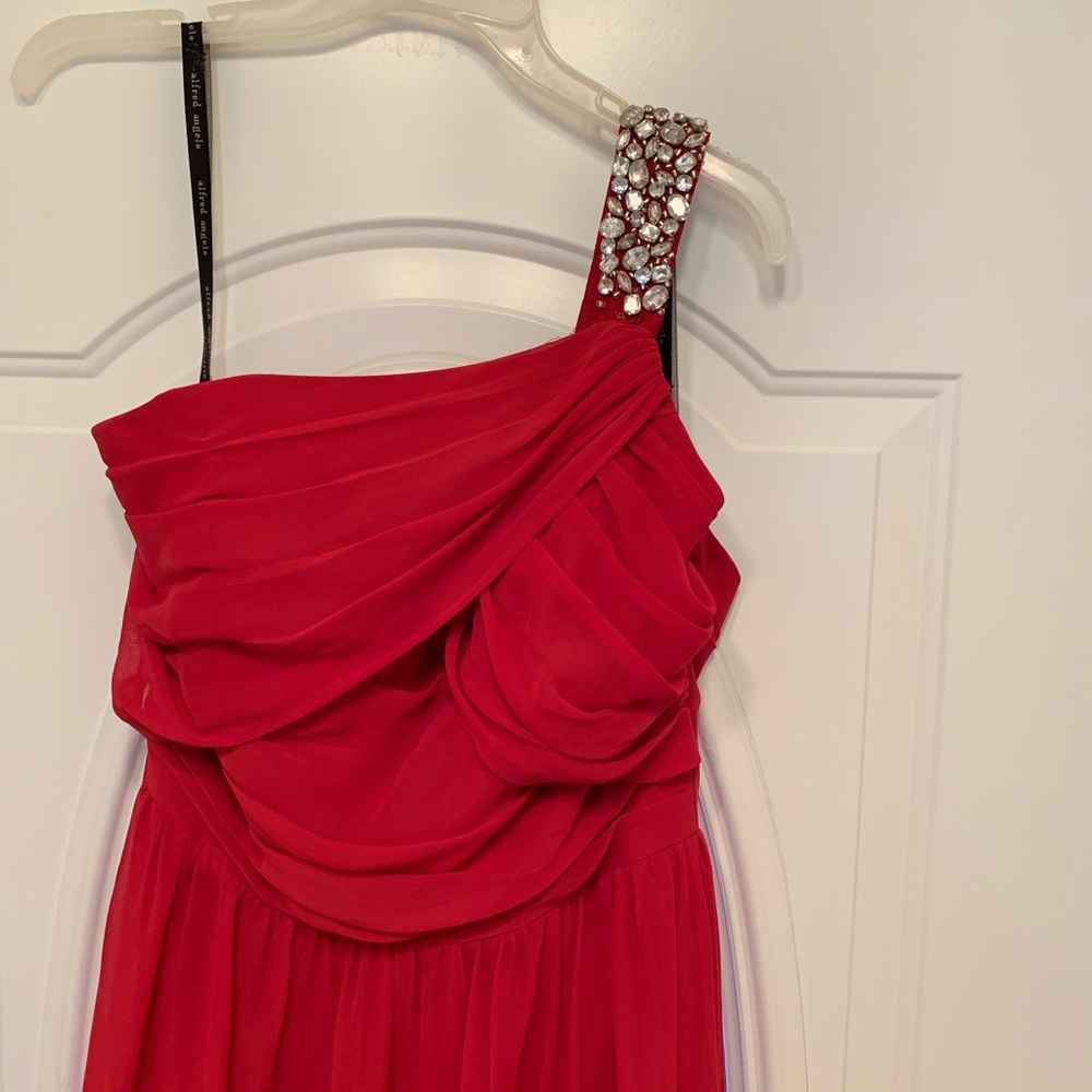 Alfred Angelo red sparkly bridesmaid dress size 12